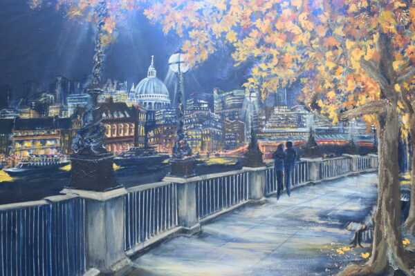 Painting of South Bank in London